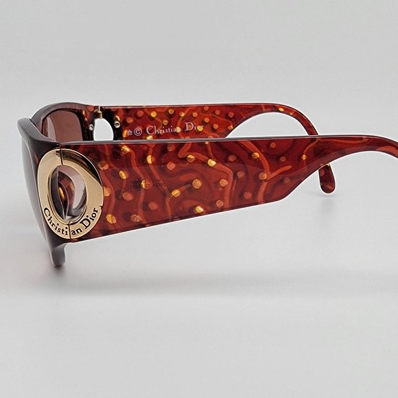Christian Dior 2662A 30 Red Tortoise Gold Frame Brown Gradient Lens Sunglasses main image 11